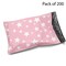10 x 13 Glossy Light Pink and White Stars Decorative Plastic Poly Mailer Bags Waterproof Shipping Mailing Envelope 2 Mil – Permanent Adhesive Seal